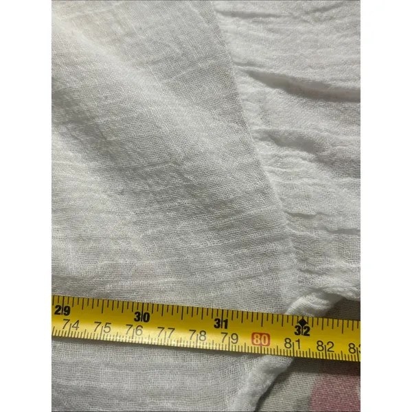Dotti White Lightweight Button-Front Midi Dress/Shirt Size M Oversized Cotton - Image 7