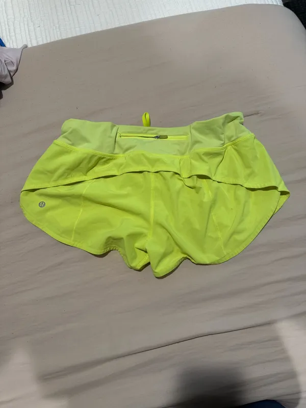 Neon Yellow Lululemon Hotty Hot Shorts 2.5" - Image 2