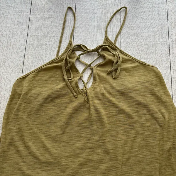 Michelle By Comune Earville Lace Up Olive Maxi Dress NWT M - Image 4