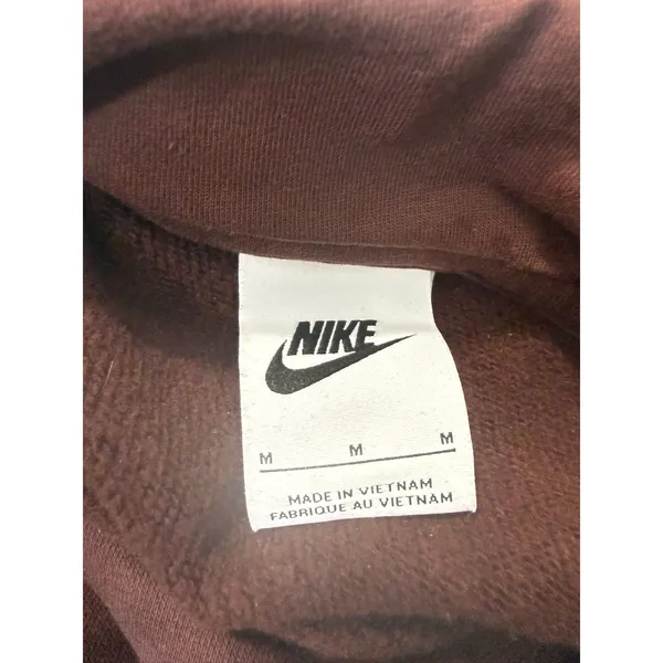 Nike Sportswear Essentials Women’s Brown Hooded Cropped Sweater Size M - Image 10