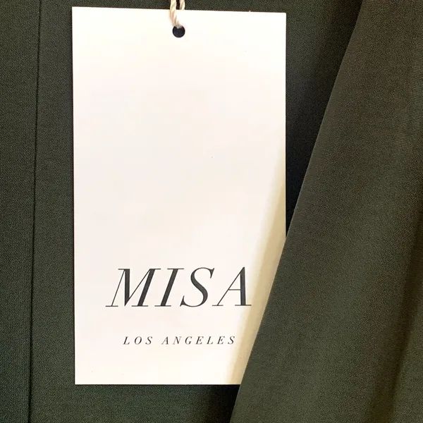 NWT MISA Los Angeles Irina Rope Belt‎ Dress in Olive Green - Image 12