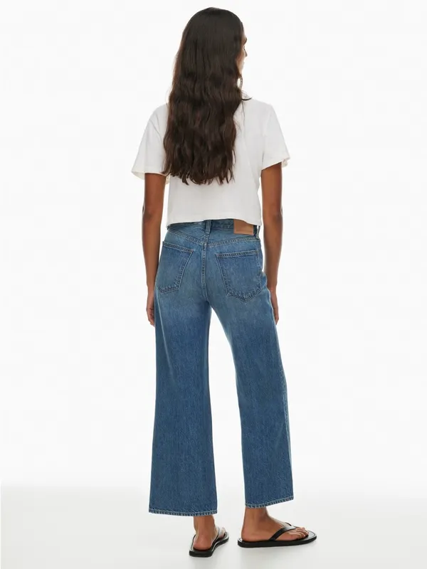 Aritzia Denim Forum The Farrah Hi-Rise‎ Wide Cropped Jean Womens Size 25 - Image 2