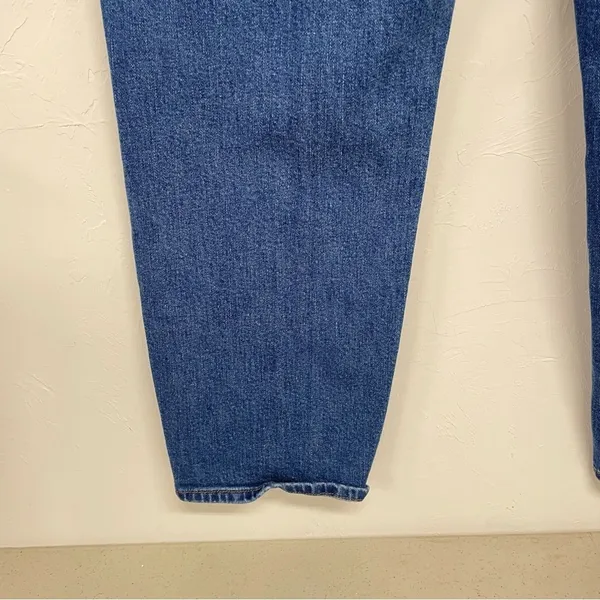 ASOS Curve High Rise Mom Jeans Womens 18 Blue Denim 90s Style Classic Zip Fly - Image 8