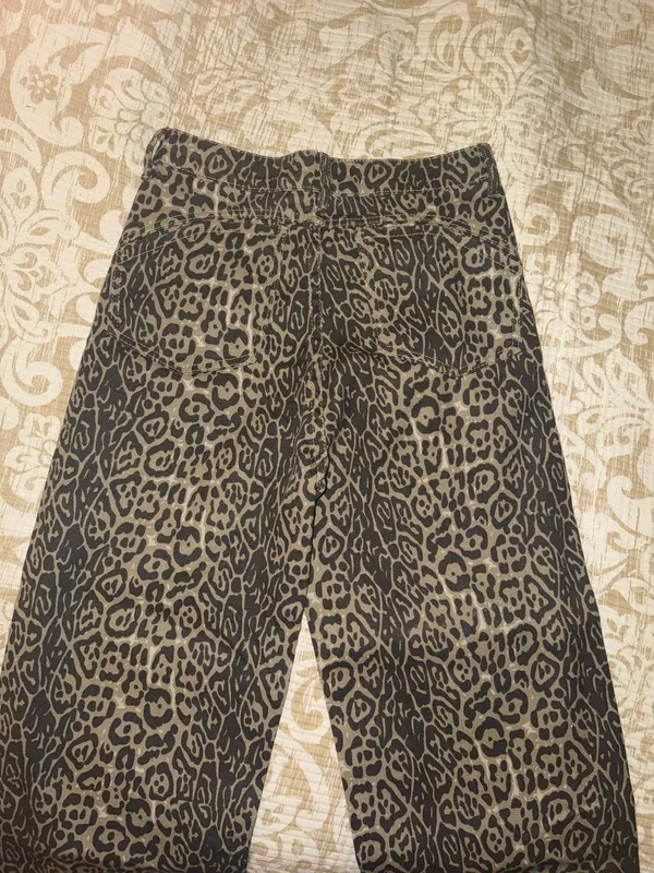 Cheeta Denim Pants Gray Size L - Image 5