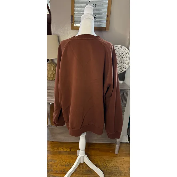 Target Cuddle Collab “Best In Show” Graphic Sweatshirt XXL Brown Pullover Cozy - Image 5