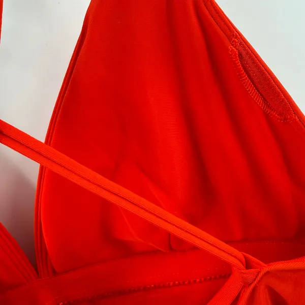 Calia Swimsuit SZ 6 Triangle Strappy Back One Piece NWT Fresh Red Tummy Control - Image 13