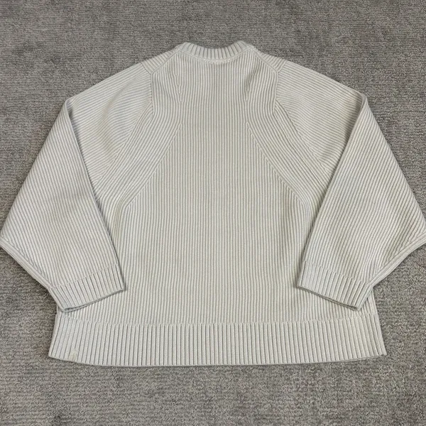 Lululemon Ribbed Sweater Womens Large Ivory Beige Cotton Blend Jumper Stretch - Image 5