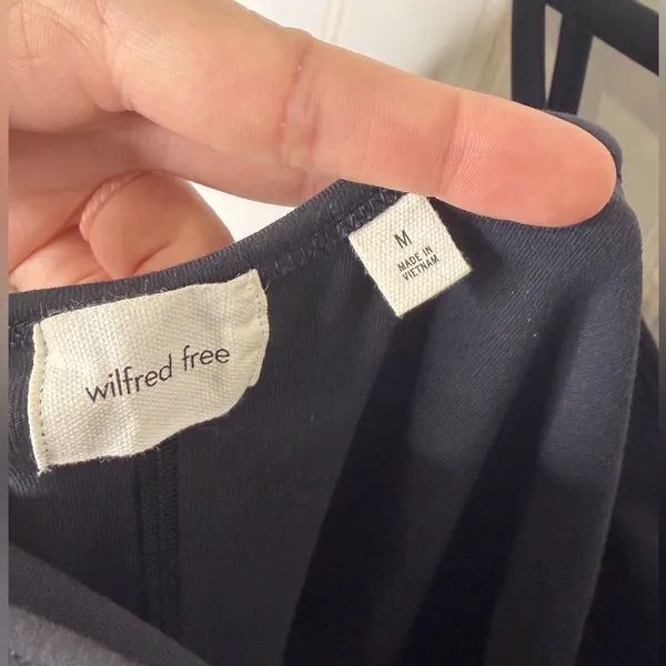 Wilfred Free Aritzia Divinity Jumpsuit Kick Flare Athletic Sz M 869 - Image 5