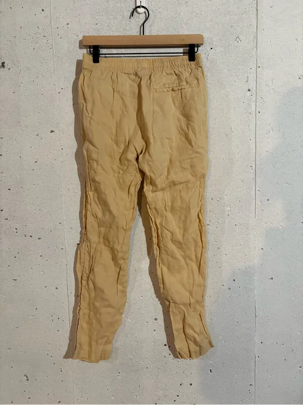 H&M Linen Tapered Trousers | Size: XS - Image 2