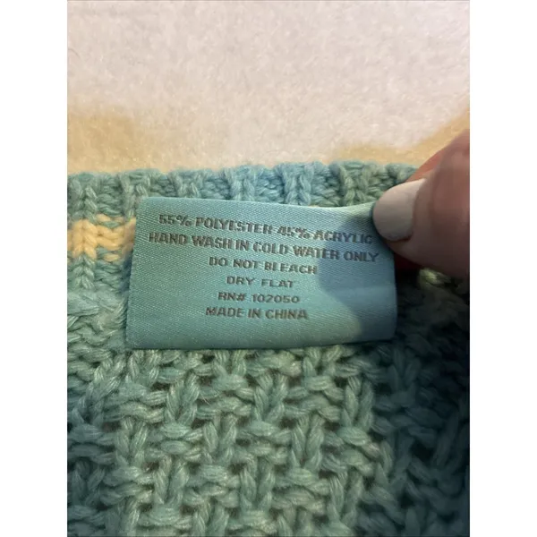 Taylor Swift Women’s 1989 Cardigan Light Blue Knit Sweater Embroidered M/L - Image 5
