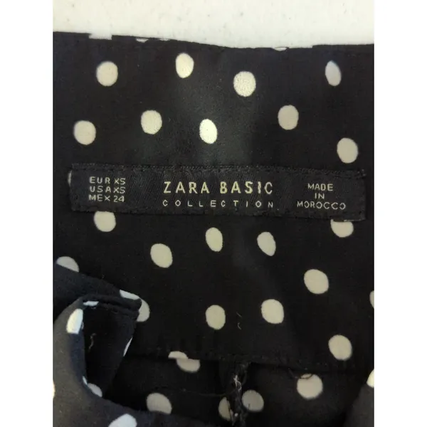 Zara Basic Black & White Polka Dot Pants‎ Women's XS Pinup Retro Preppy - Image 11