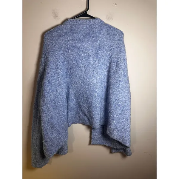 J.Crew Boucle Lady‎ Cardigan Sweater Light Heather Sky Blue Wool Alpaca BY051 XL - Image 7
