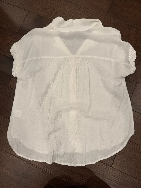 Jane and Delancey White Button-Front Women's Blouse Size Large - C73-008 - Image 5