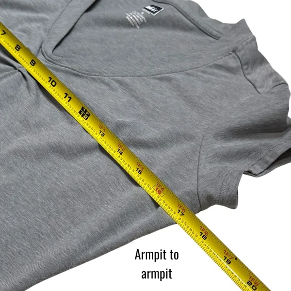 REI Grey V-Neck Blouse Camping Hiking Outdoors‎ Athletic Comfort Stretch S - Image 8
