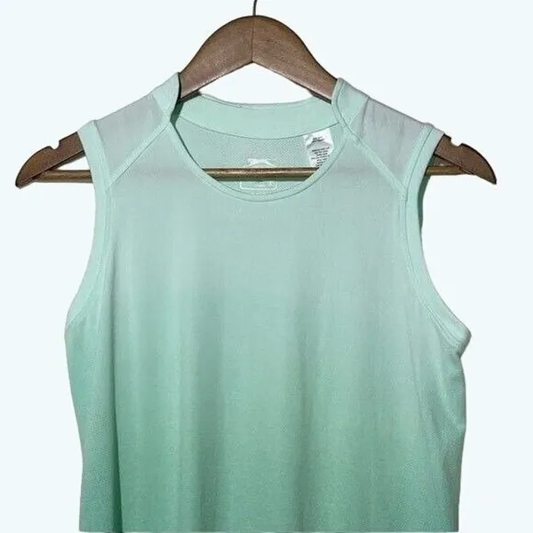 Slazenger Shirt Women's Size XS Mint Green Ombré Golf Active Wear Sleeveless - Image 2