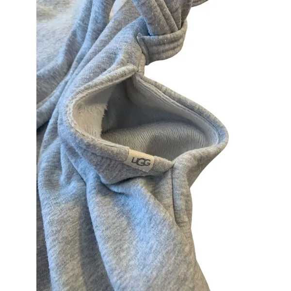 UGG‎ Duffield II Robe Women Large Heather Grey Fleece Belted Loungewear 1108461 - Image 4