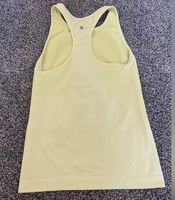 Zella athletic tank top medium gym yoga workout Athleisure bright neon yellow - Image 3