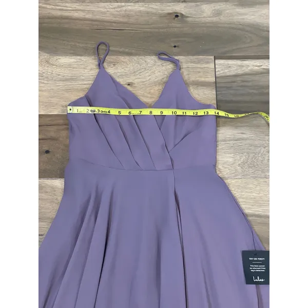 Lulus Long Purple Layered Chiffon Dress Size M New With Tag - Image 8