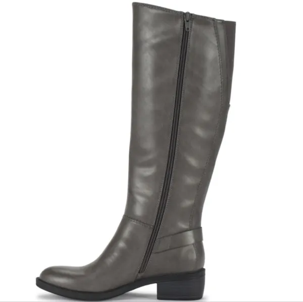 Baretrap Womens Sasson Tall Shaft Riding Boot Size 8.5 Faux Leather Gray Comfort - Image 2