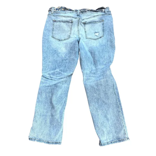 M‎ Jeans by Maurice's Distressed Denim Straight Leg Ankle Jeans 22W - Image 2