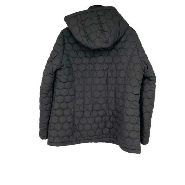 Laundry by‎ Shelli Segal Black Puffer Jacket Removable Hood Trim Women’s XL - Image 2