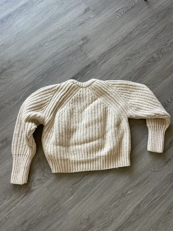 ZARA Beige Chunky Knit Sweater - Image 3