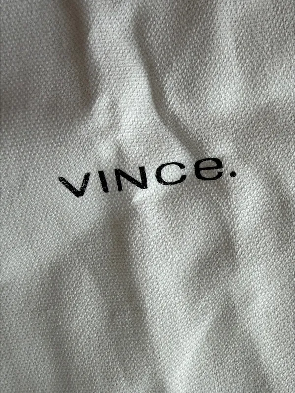 Vince White Cotton Dust Bag with Drawstring Closure - Image 8