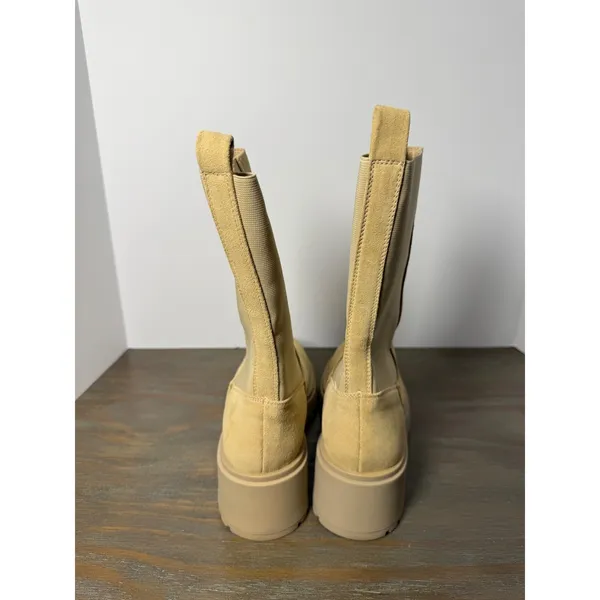 Steve Madden Hesitant Chelsea Lug Boots Sand Suede Platform Size‎ 10 NWT - Image 7