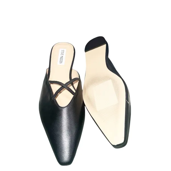 NEW Pammie Mule (Women) 8M, BLACK LEATHER Slip On - Image 8