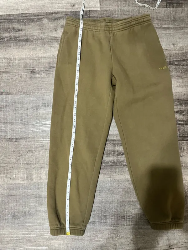 TNA BY ARITZIA Cozy Fleece Boyfriend Fit Joggers in Olive Green - Image 8
