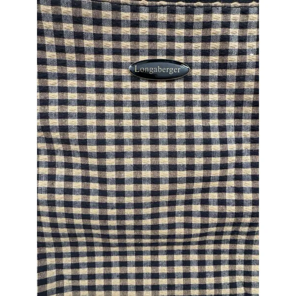 Longaberger Women's Tan and Black Plaid Crossbody Bag Purse 11"x 10"‎ - Image 2