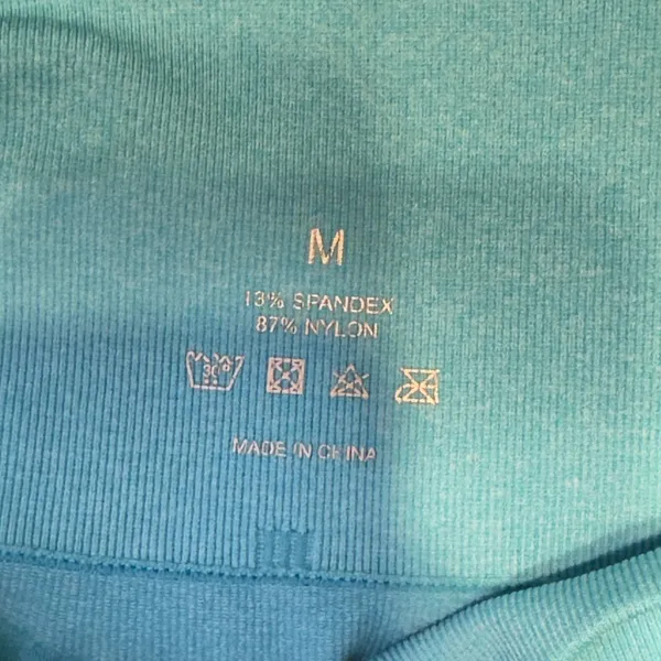595 | NVGTN Aqua Blue Seamless‎ High Rise Jogger Leggings Womens Medium - Image 6