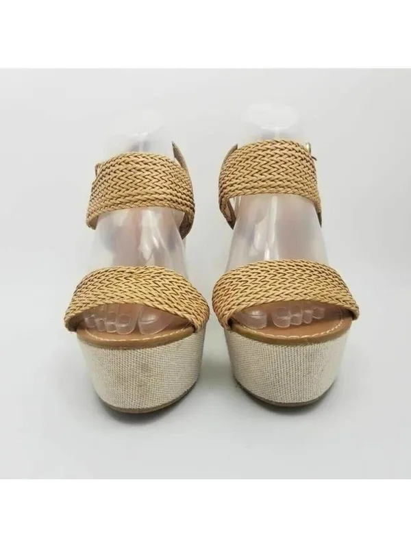 Steve Madden Engel Womens Woven Slingback Platform Wedge Heel Sandal Size 9.5 M - Image 7
