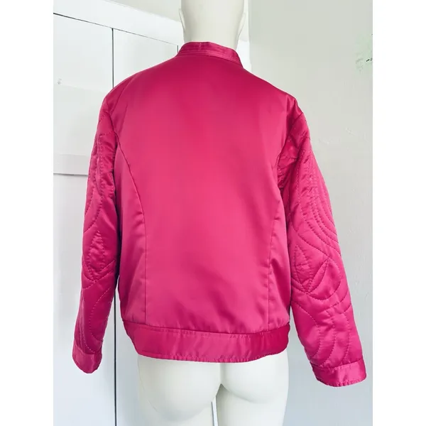 Acorn‎ Pink Quilted Lightweight Jacket Coat Full Zip Womens Medium - Image 2