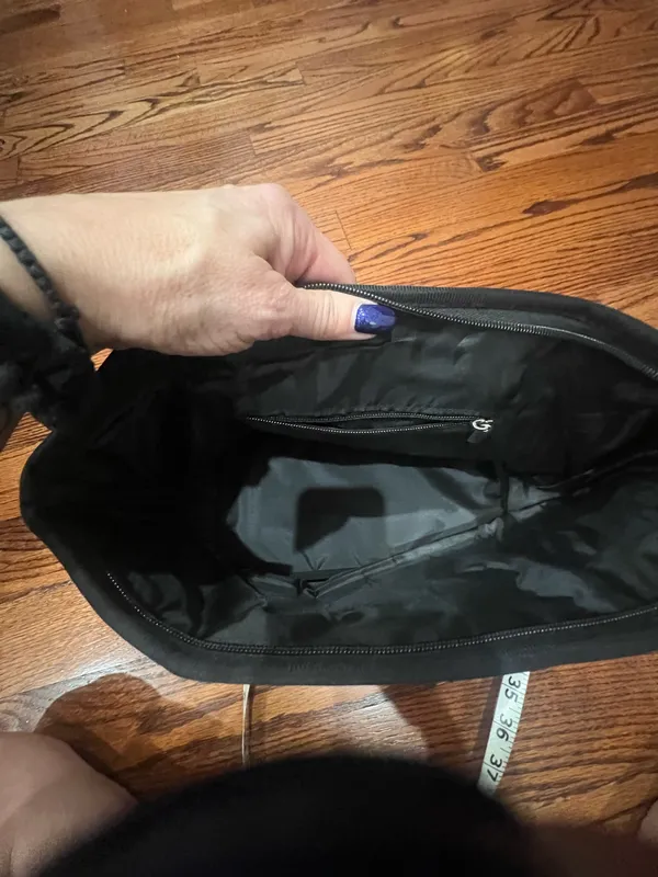 Silver gray with white strip tote - Image 8