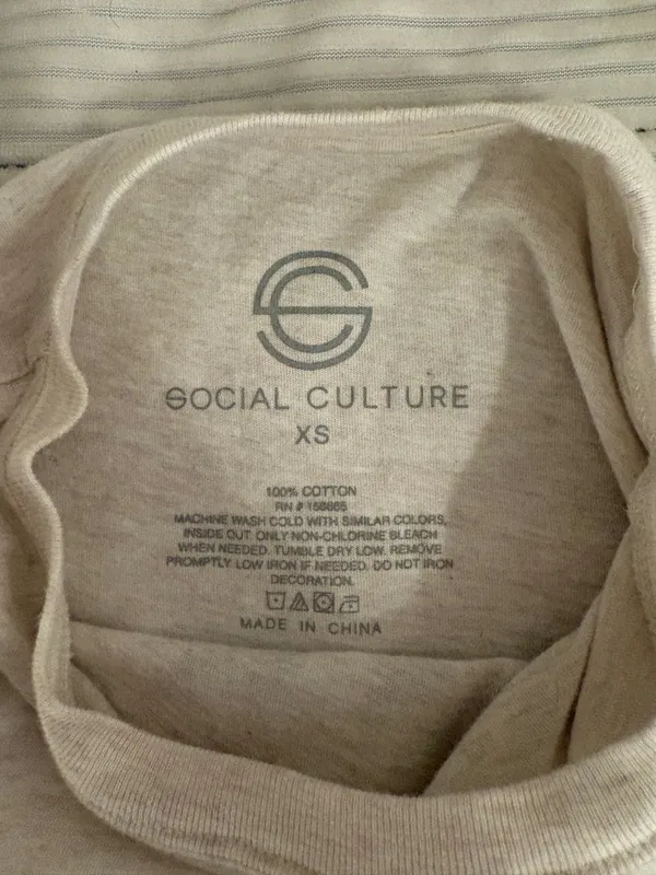 Motorcycle tee Tan Size XS - Image 3
