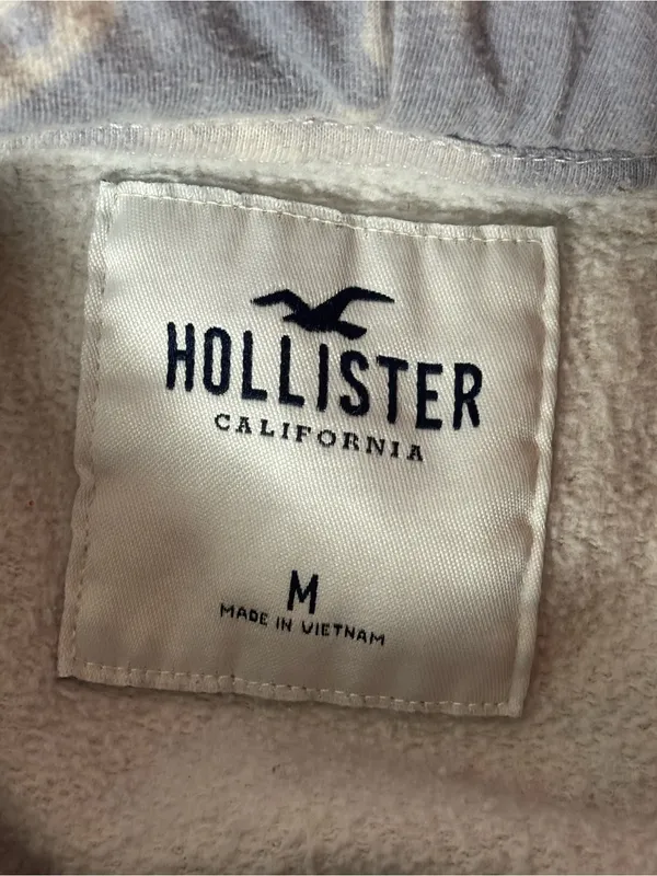 Hollister Tie-Dye Pullover Hoodie - Light Blue/White - Image 3