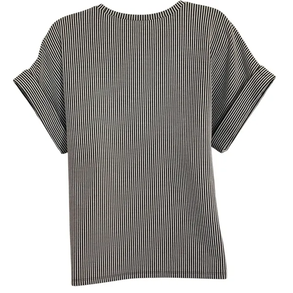 EXPRESS Black White‎ Striped Tie Waist Short Sleeve Knit Top EUC SizeSmall - Image 6