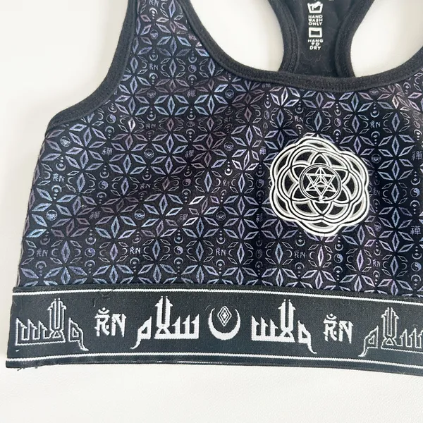 Rage Nation Womens Mind of Zen Sacred Geometry Festival‎ Racerback Sports Bra S - Image 4