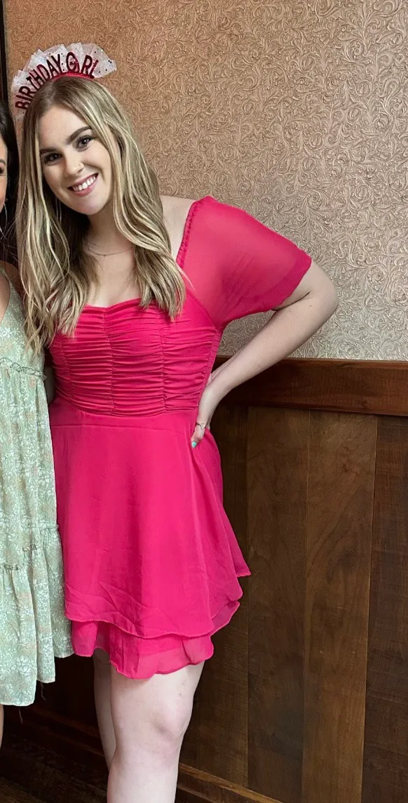 Altar'd State Hot Pink Gabby Dress - Image 2