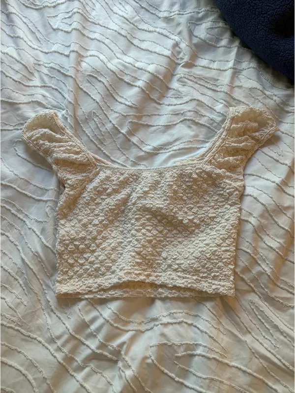 Beige boho crop top - Image 3
