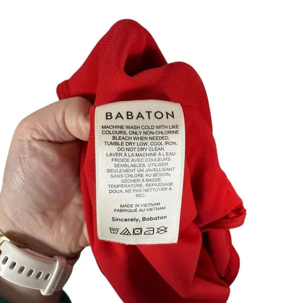 Aritzia Babaton Women’s Contour Sleeveless Square Neck Bodysuit in Red Size S - Image 8