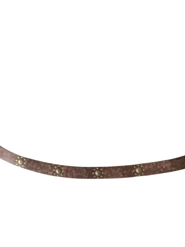 Vintage Y2K Boho Western Concho Distressed vegan Leather Contour Hip Slouch Belt - Image 6