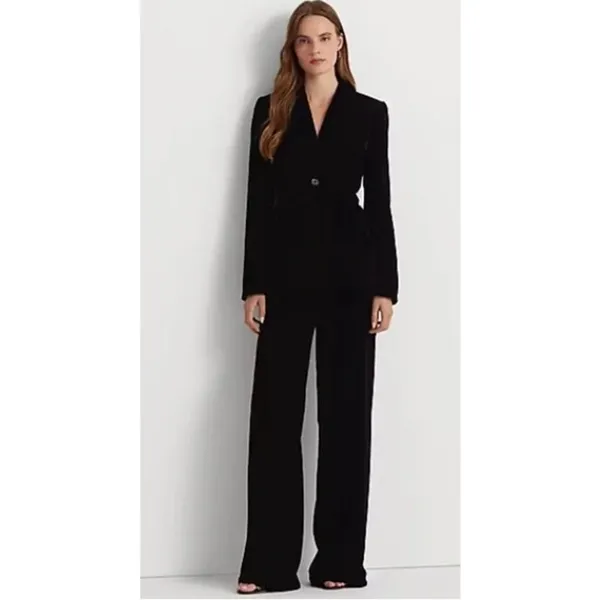 Lauren Ralph Lauren Belted Velvet Blazer Size 4 New with Tags - Image 3