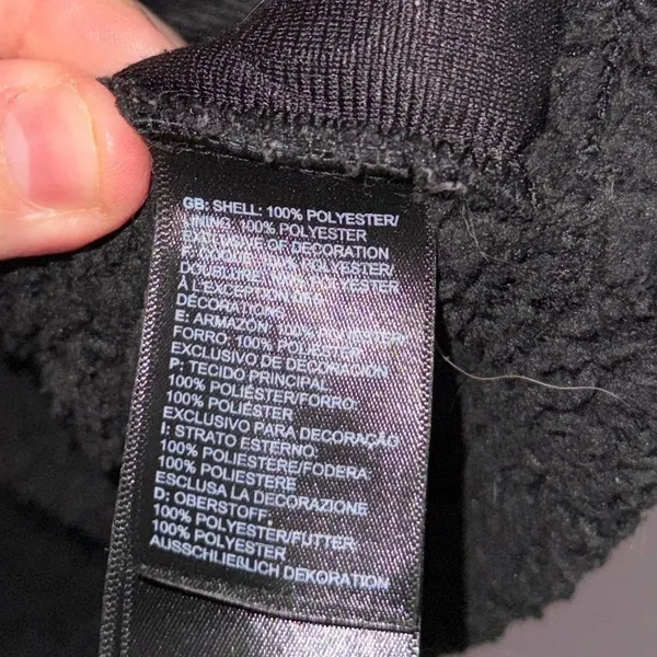 The North Face Fleece‎ Vest Black Women's Size Medium Mock Neck Zip Up Pockets - Image 5