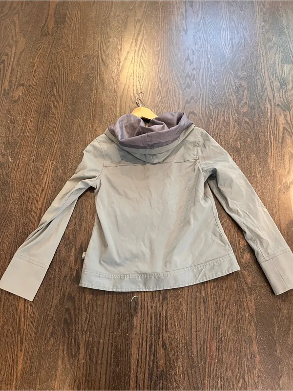 Prana Hooded Utility Jacket in Light Taupe with Dusky Hood - Image 9