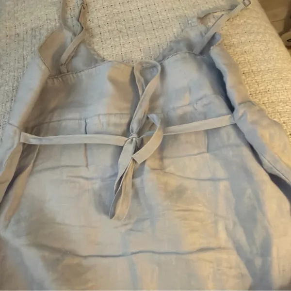 Brandy Melville Light Gray/light blue baby doll Top - Image 4