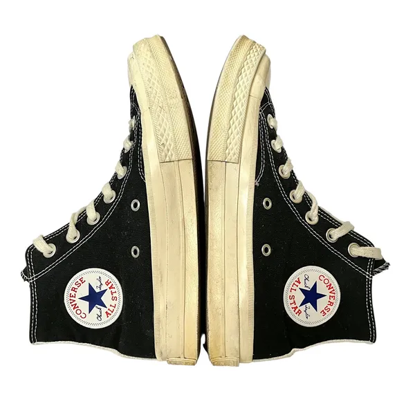 Converse x Comme des Garcons Play Chuck 70 Black Hi CDG Sneakers 4.5/6.5 150204C - Image 3