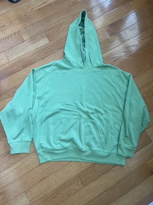 PINK Victoria’s Secret Oversized Hoodie Sage Green Boxy Pullover Sweatshirt L - Image 3