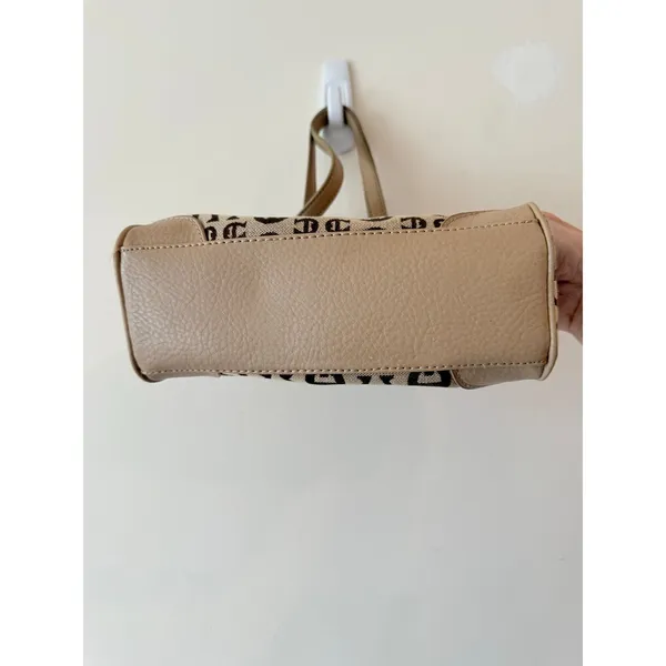 Etienne Aigner Shoulder Bag Purse Women's Tan Double Handle Signature Logo - Image 5